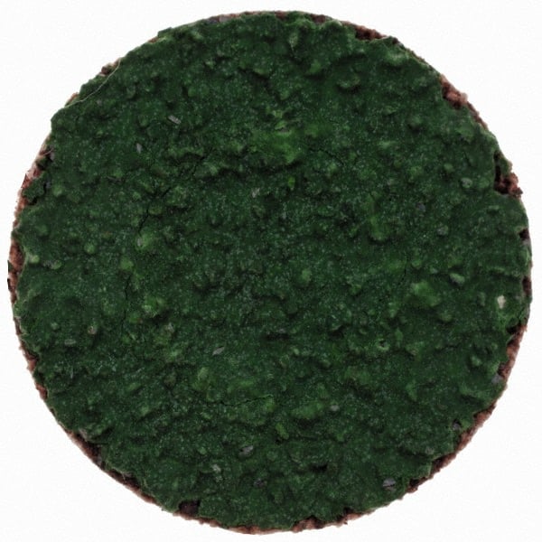 Merit Abrasives - 1" Disc Diam, 40 Grit, Zirconia Alumina Quick Change Disc - Type S Attaching System, Coated, Green, Coarse Grade, 40,000 RPM, R801 Series - Exact Tooling