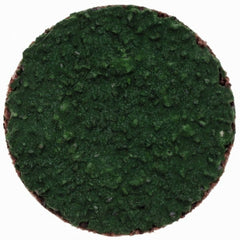 Merit Abrasives - 1" Disc Diam, 40 Grit, Zirconia Alumina Quick Change Disc - Type S Attaching System, Coated, Green, Coarse Grade, 40,000 RPM, R801 Series - Exact Tooling