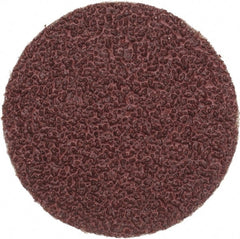 Merit Abrasives - 2" Diam, 36 Grit Aluminum Oxide Adhesive PSA Disc - Very Coarse, Black, Cloth Backing, Flexible - Exact Tooling