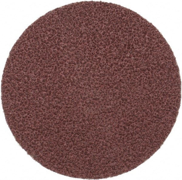 Merit Abrasives - 3" Diam, 36 Grit Aluminum Oxide Adhesive PSA Disc - Very Coarse, Black, Cloth Backing, Flexible - Exact Tooling