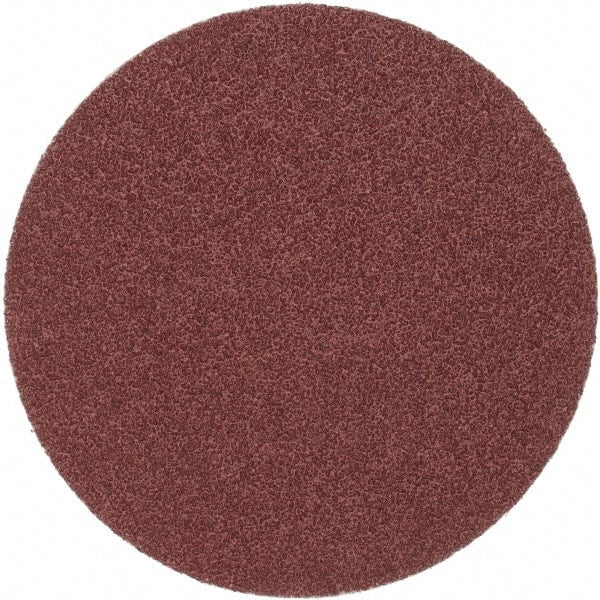 Merit Abrasives - 6" Diam, 36 Grit Aluminum Oxide Adhesive PSA Disc - Very Coarse, Black, Cloth Backing, Flexible - Exact Tooling
