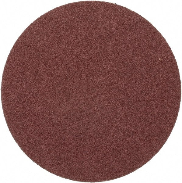 Merit Abrasives - 8" Diam, 36 Grit Aluminum Oxide Adhesive PSA Disc - Very Coarse, Black, Cloth Backing, Flexible - Exact Tooling