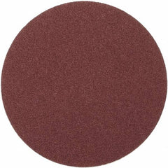 Merit Abrasives - 8" Diam, 40 Grit Aluminum Oxide Adhesive PSA Disc - Very Coarse, Black, Cloth Backing, Flexible - Exact Tooling