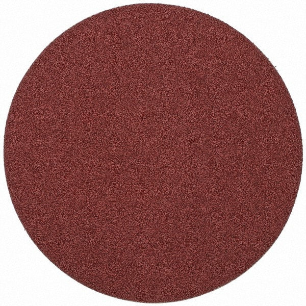 Merit Abrasives - 10" Diam, 36 Grit Aluminum Oxide Adhesive PSA Disc - Very Coarse, Black, Cloth Backing, Flexible - Exact Tooling