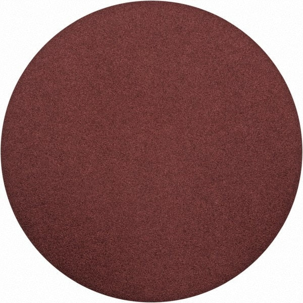 Merit Abrasives - 15" Diam, 80 Grit Aluminum Oxide Adhesive PSA Disc - Coarse Grade, Black, Cloth Backing, Flexible, Use with Stationary Disc Sanders - Exact Tooling