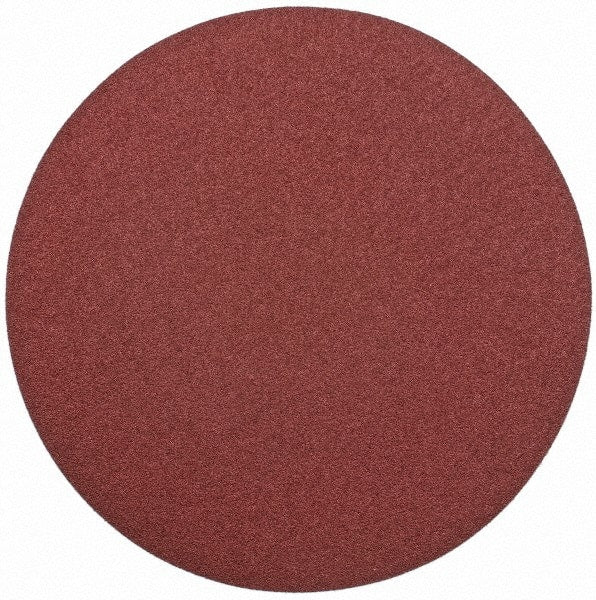 Merit Abrasives - 20" Diam, 40 Grit Aluminum Oxide Adhesive PSA Disc - Very Coarse, Black, Cloth Backing, Flexible - Exact Tooling