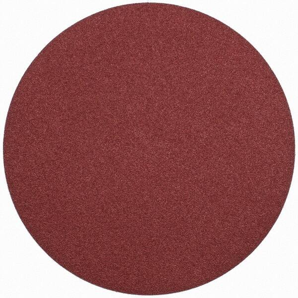 Merit Abrasives - 24" Diam, 36 Grit Aluminum Oxide Adhesive PSA Disc - Very Coarse, Black, Cloth Backing, Flexible - Exact Tooling