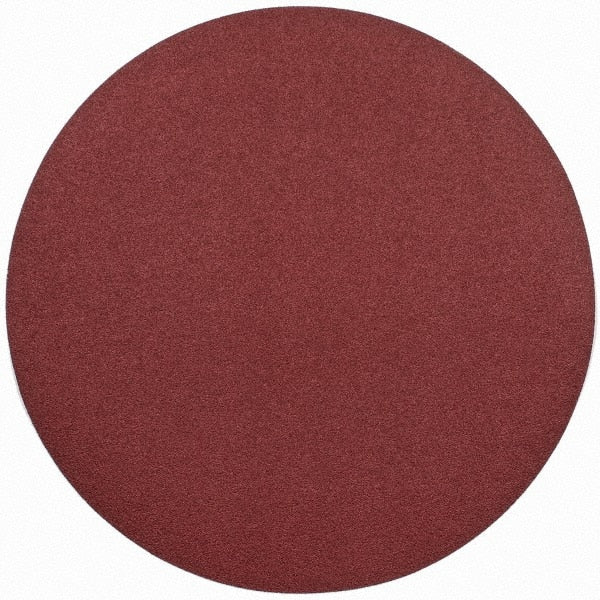 Merit Abrasives - 24" Diam, 50 Grit Aluminum Oxide Adhesive PSA Disc - Coarse Grade, Black, Cloth Backing, Flexible, Use with Stationary Disc Sanders - Exact Tooling