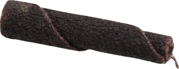 Merit Abrasives - 1/4" Max Roll Diam x 1-1/2" OAL, 60 Grit Aluminum Oxide Straight Cartridge Roll - 1/8" Pilot Hole Diam, Medium Grade - Exact Tooling