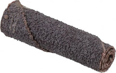 Merit Abrasives - 3/8" Max Roll Diam x 1-1/2" OAL, 60 Grit Aluminum Oxide Straight Cartridge Roll - 1/8" Pilot Hole Diam, Medium Grade - Exact Tooling