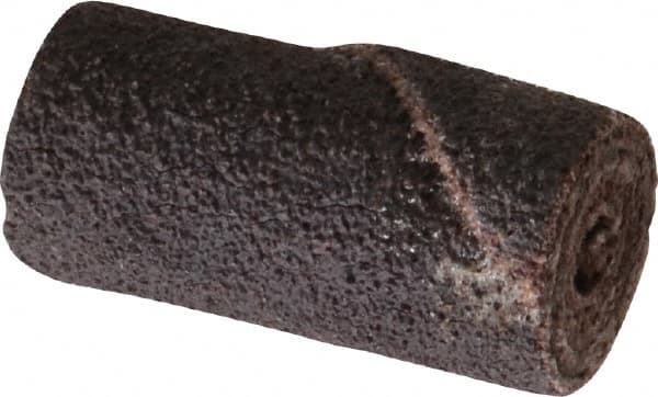 Merit Abrasives - 1/2" Max Roll Diam x 1" OAL, 60 Grit Aluminum Oxide Straight Cartridge Roll - 1/8" Pilot Hole Diam, Medium Grade - Exact Tooling