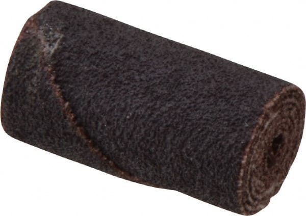Merit Abrasives - 3/4" Max Roll Diam x 1-1/2" OAL, 60 Grit Aluminum Oxide Straight Cartridge Roll - 3/16" Pilot Hole Diam, Medium Grade - Exact Tooling