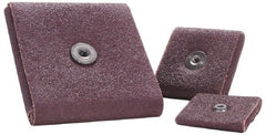 Merit Abrasives - 120 Grit, Fine Grade, Aluminum Oxide Square Pad - 3" Long x 3" Wide x 1/4" Thick, 12,000 Max RPM - Exact Tooling
