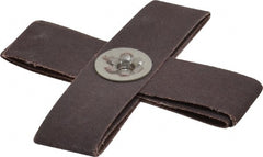 Merit Abrasives - 120 Grit, Fine Grade, Aluminum Oxide Cross Pad - 4" Long x 4" Wide x 1" Thick, 8 Ply, 12,000 Max RPM - Exact Tooling