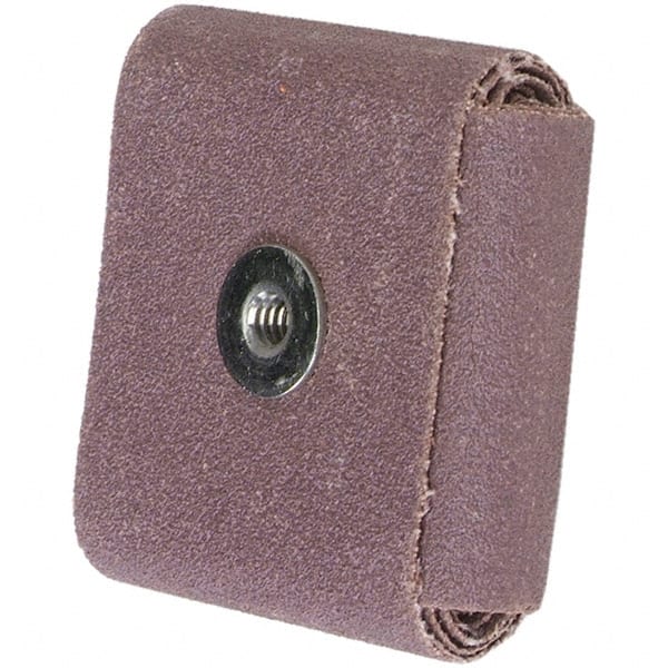 Merit Abrasives - 80 Grit, Medium Grade, Aluminum Oxide Square Pad - 2" Long x 2" Wide x 3/4" Thick - Exact Tooling