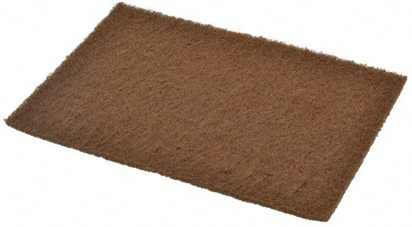 Norton - Medium Grade, Aluminum Oxide Hand Pad - Tan, 6" Wide x 9" Long, Nonwoven - Exact Tooling
