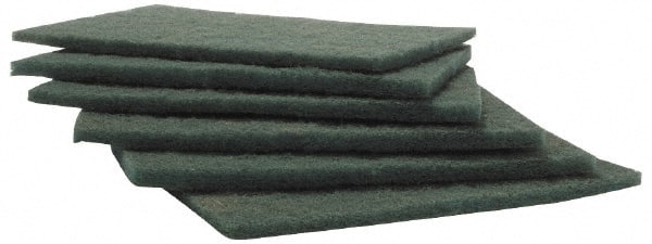 Norton - Very Fine Grade, Aluminum Oxide Hand Pad - Green, 6" Wide x 9" Long, Nonwoven - Exact Tooling