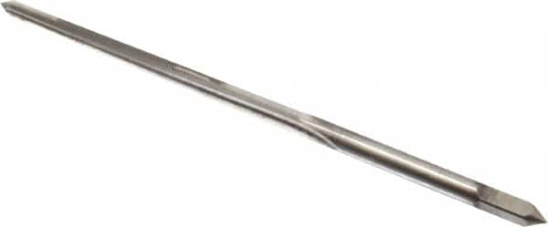 Made in USA - #5/0 Pin, 0.0966" Diam, 0.0719" Small End, 7/64" Diam Straight Shank, 1-3/16" Flute, Taper Pin Reamer - Exact Tooling