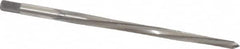 Made in USA - #4/0 Pin, 0.1142" Diam, 0.0869" Small End, 1/8" Diam Straight Shank, 1-5/16" Flute, Taper Pin Reamer - Exact Tooling