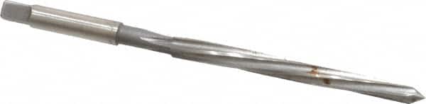 Made in USA - #3/0 Pin, 0.1302" Diam, 0.1029" Small End, 9/64" Diam Straight Shank, 1-5/16" Flute, Taper Pin Reamer - Exact Tooling