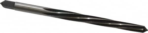 Made in USA - #2 Pin, 0.2008" Diam, 0.1605" Small End, 13/64" Diam Straight Shank, 1-15/16" Flute, Taper Pin Reamer - Exact Tooling