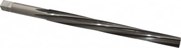 Made in USA - #8 Pin, 0.505" Diam, 0.3971" Small End, 7/16" Diam Straight Shank, 5-3/16" Flute, Taper Pin Reamer - Exact Tooling