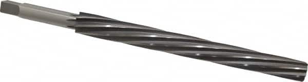 Made in USA - #12 Pin, 1.05" Diam, 0.842" Small End, 3/4" Diam Straight Shank, 10" Flute, Taper Pin Reamer - Exact Tooling