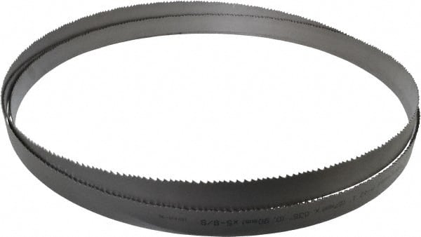 Starrett - 5 to 8 TPI, 13' 3" Long x 1" Wide x 0.035" Thick, Welded Band Saw Blade - Bi-Metal, Toothed Edge, Raker Tooth Set, Contour Cutting - Exact Tooling