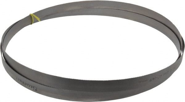 Starrett - 10 to 14 TPI, 13' 6" Long x 1" Wide x 0.035" Thick, Welded Band Saw Blade - Bi-Metal, Toothed Edge, Raker Tooth Set, Contour Cutting - Exact Tooling