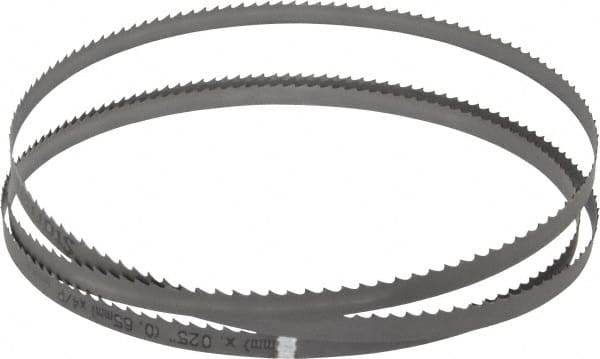 Starrett - 4 TPI, 7' 8" Long x 1/2" Wide x 0.025" Thick, Welded Band Saw Blade - Bi-Metal, Toothed Edge, Raker Tooth Set, Contour Cutting - Exact Tooling