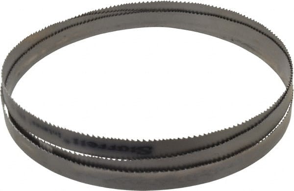 Starrett - 6 to 10 TPI, 7' 8-1/2" Long x 3/4" Wide x 0.035" Thick, Welded Band Saw Blade - Bi-Metal, Toothed Edge, Raker Tooth Set, Contour Cutting - Exact Tooling