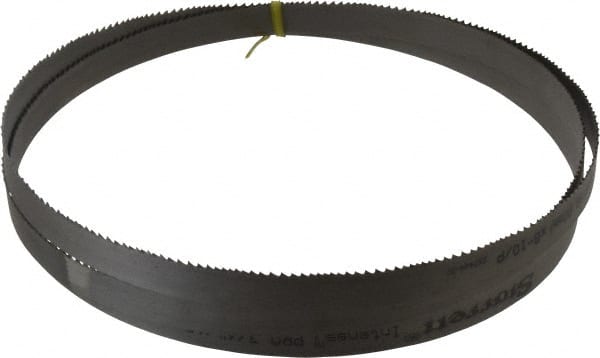 Starrett - 6 to 10 TPI, 8' 2-1/2" Long x 3/4" Wide x 0.035" Thick, Welded Band Saw Blade - Bi-Metal, Toothed Edge, Raker Tooth Set, Contour Cutting - Exact Tooling