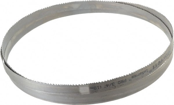 Starrett - 6 to 10 TPI, 8' 10" Long x 3/4" Wide x 0.035" Thick, Welded Band Saw Blade - Bi-Metal, Toothed Edge, Raker Tooth Set, Contour Cutting - Exact Tooling