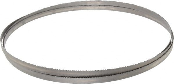 Starrett - 8 to 12 TPI, 10' 5" Long x 1/2" Wide x 0.035" Thick, Welded Band Saw Blade - Bi-Metal, Toothed Edge, Raker Tooth Set, Contour Cutting - Exact Tooling