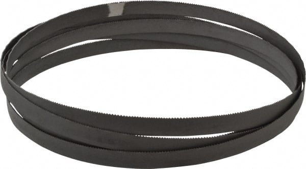 Starrett - 14 to 18 TPI, 10' 10" Long x 1/2" Wide x 0.025" Thick, Welded Band Saw Blade - Bi-Metal, Toothed Edge, Raker Tooth Set, Contour Cutting - Exact Tooling