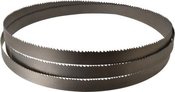 Starrett - 4 to 6 TPI, 10' 10" Long x 1" Wide x 0.035" Thick, Welded Band Saw Blade - Bi-Metal, Toothed Edge, Raker Tooth Set, Contour Cutting - Exact Tooling