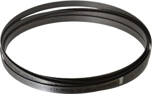 Starrett - 14 TPI, 11' 10" Long x 1/2" Wide x 0.035" Thick, Welded Band Saw Blade - Bi-Metal, Toothed Edge, Raker Tooth Set, Contour Cutting - Exact Tooling