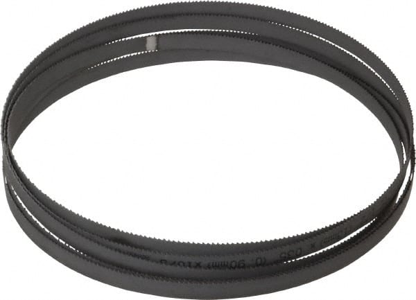 Starrett - 10 TPI, 12' 7" Long x 1/2" Wide x 0.035" Thick, Welded Band Saw Blade - Bi-Metal, Toothed Edge, Raker Tooth Set, Contour Cutting - Exact Tooling