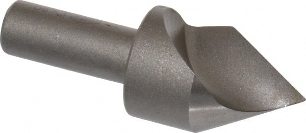 Keo - 1" Head Diam, 1/2" Shank Diam, 1 Flute 60° High Speed Steel Countersink - Bright Finish, 2-3/4" OAL, Single End, Straight Shank, Right Hand Cut - Exact Tooling