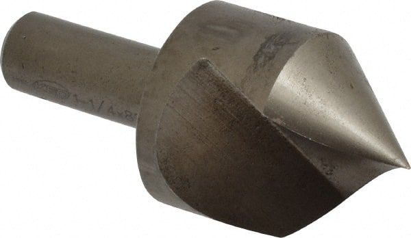 Keo - 1-1/4" Head Diam, 1/2" Shank Diam, 1 Flute 82° High Speed Steel Countersink - Exact Tooling