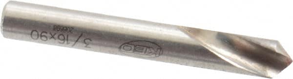 Keo - 3/16" Head Diam, 3/16" Shank Diam, 1 Flute 90° High Speed Steel Countersink - Exact Tooling