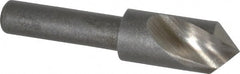Keo - 3/8" Head Diam, 1/4" Shank Diam, 1 Flute 90° High Speed Steel Countersink - Bright Finish, 1-3/4" OAL, Single End, Straight Shank, Right Hand Cut - Exact Tooling