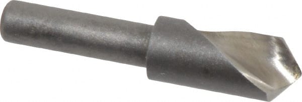 Keo - 3/8" Head Diam, 1/4" Shank Diam, 1 Flute 100° High Speed Steel Countersink - Bright Finish, 1-3/4" OAL, Single End, Straight Shank, Right Hand Cut - Exact Tooling