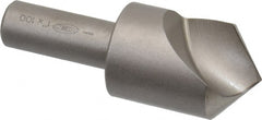 Keo - 1" Head Diam, 1/2" Shank Diam, 1 Flute 100° High Speed Steel Countersink - Bright Finish, 2-3/4" OAL, Single End, Straight Shank, Right Hand Cut - Exact Tooling