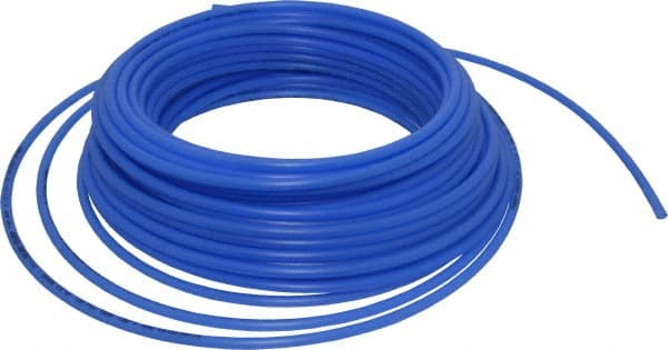 Parker - 11/64" ID x 1/4" OD, 0.04" Wall Thickness, 100' Long, Polyethylene Tube - Blue, 120 Max psi, -80 to 150°F - Exact Tooling