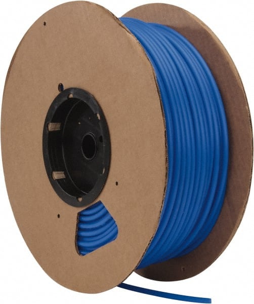 Parker - 11/64" ID x 1/4" OD, 0.04" Wall Thickness, 500' Long, Polyethylene Tube - Blue, 120 Max psi, -80 to 150°F - Exact Tooling