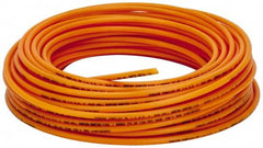 Parker - 11/64" ID x 1/4" OD, 0.04" Wall Thickness, 100' Long, Polyethylene Tube - Orange, 120 Max psi, -80 to 150°F - Exact Tooling