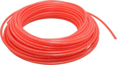 Parker - 11/64" ID x 1/4" OD, 0.04" Wall Thickness, 100' Long, Polyethylene Tube - Red, 120 Max psi, -80 to 150°F - Exact Tooling