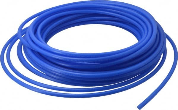 Parker - 1/4" ID x 3/8" OD, 1/16" Wall Thickness, 100' Long, Polyethylene Tube - Blue, 125 Max psi, -80 to 150°F - Exact Tooling