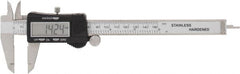 Value Collection - 0 to 150mm Range, 0.01mm Resolution, Electronic Caliper - Steel with Steel Jaws, 0.001" Accuracy - Exact Tooling